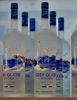 Grey Goose Vodka Bottles, Empty 1 Liter w/ painted artwork 