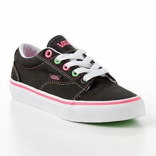 VANS Kress Skate Shoes Keds SIZE 11 12 13 1 2 3 4 5 Black Pink Green 