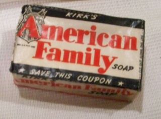 Circa 1940 Vintage Kirks American Family Soap Bar New Old Stock