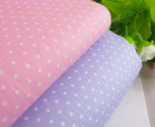 yard Polka Dot 0.2cm white Dots on pink/purple Quilt 100%Cotton 