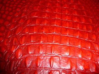 Newly listed RED Alligator / Crocodile Embossed Cowhide Leather 12x12 