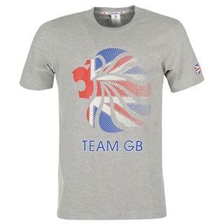 London Olympics 2012   Team GB Union Jack Lion Mens T Shirt Grey S M 