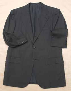 KITON SUIT super 150s dark gray pinstripe suit 41R (Euro size 52R)