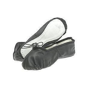 Capezio Teknik Ballet Dance Shoes Leather Size 13 1/2 W Black