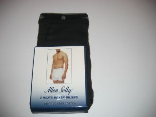 Allen Solly Boxer Briefs Classic Cotton Knit Black/Gray Mens Size M L 