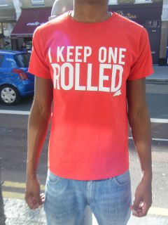 Wiz Khalifa I Keep One Rolled T/Shirts Urban Hip Hop Fashion Wear Joke 