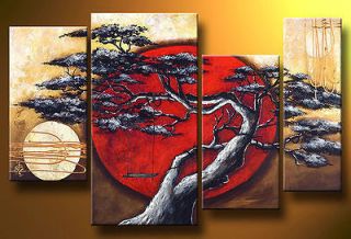 MODERN HUGE ABSTRACT WALL ORNAMENTS CANVAS OIL PAINTING 4PCS( no 