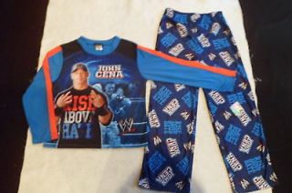 NEW WWE World Wrestling John Cena Pajamas BOYS SIZE MEDIUM 8