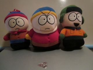 SOUTH PARK STAN,KYLE AND 5 INCH PLUSH TOY DOLL FIGURES