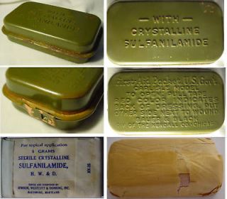 pack first aid wwii ww2 never opened from chile time