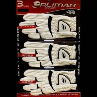 orlimar 3 pack golf gloves men s left hand large
