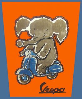 1959 * VESPA Scooter * Original Poster * Great Graphics * BABAR 