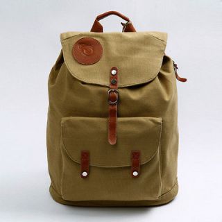   CASUAL BEIGE LEATHER MENS WOMENS BOYS GIRLS LAPTOP BACKPACK BAGS