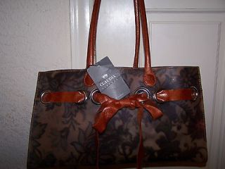 Womens CLAUDIA FIRENZE Made in Italy PVC Brown Rust Leather Tote 