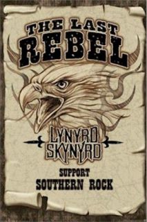 lynyrd skynyrd support southern rock poster music 