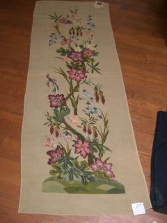   needle point TAPESTRY WALL HANGING RUNNER BIRDS FLORAL Madeira 6