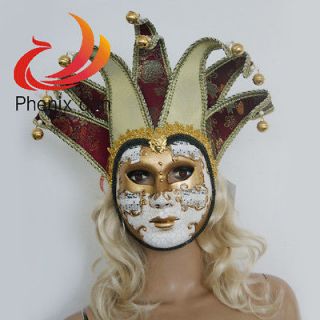 Venetian Party JESTER Mask Costume Beautiful Masquerade Eye Mask Full 