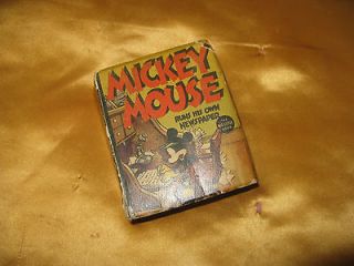 antique big little book mickey mouse runs his own newspaper