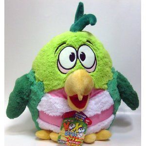   Daddy Birds Soft Toy 12 Plush Green Bird Lollapalooza Koo Koo Sound