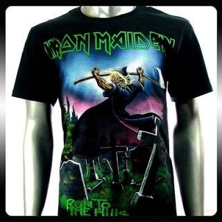 Iron Maiden Heavy Metal Rock Punk T shirt Sz M Biker Vtg Men