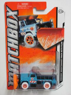 MATCHBOX 2012 MBX ARCTIC HIGHWAY MAINTENANCE TRUCK WITH PLOW