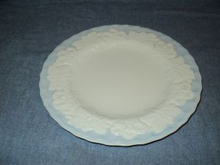 Vintage Alfred Meakin Set of 4 Pale Blue Dinner Plates with Raised 
