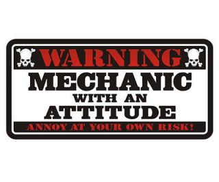   Warning Attitude Tool Chest Toolbox Car Truck Vinyl Sticker Decal WRV