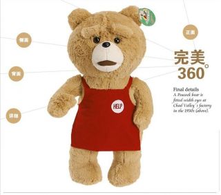 New 60cm Teddy Bear Ted The Movie X R Plush Doll ted lovely bear 