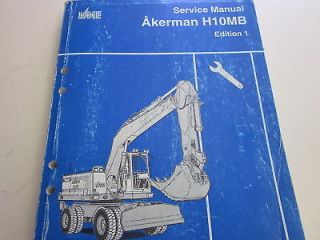 akerman h10mb wheeled excavator service manual expedited shipping 