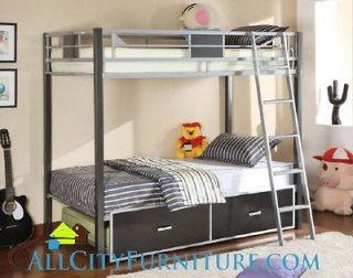 Cletis I Twin Over Twin Bunk Bed new Kids/Youth furniture bed Teens