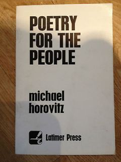 MICHAEL HOROVITZ Poetry For The People 1st Ed 1966 Beats Oz IT 