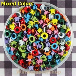  Pcs Mixed Color 1/8 Round Eyelet Scrapbooking Card Hole Leather Craft