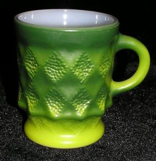 fire king anchor hocking green kimberly cup mug diamond time