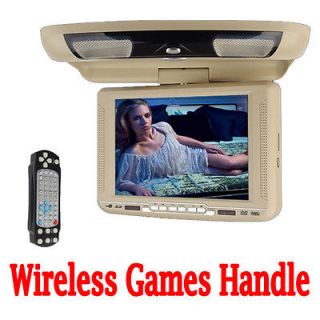  IR 10.4 LCD Car Roof Mount DVD Player Radio USB SD 32bit Games+Handle