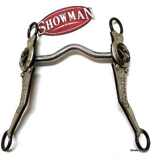 Showman Antique Brown w/ Engraved Silver Longhorn and Star Curb Bit 