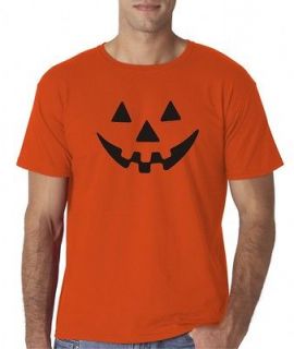 Mens Halloween Pumpkin Face Costume Funny Spooky T Shirt Tee