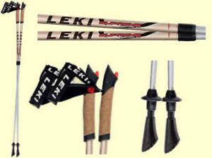 pair leki supreme nordic power walking poles sticks location united