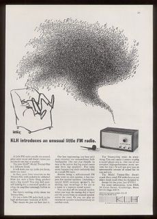 1966 KLH Model 21 Twenty One FM radio photo & musical notes cloud 