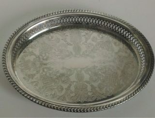 leonard silver plate serving tray vanity beautiful swirl time left