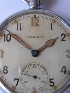 RRR WWII British Army Leonidas lever chronometer pocket watch 