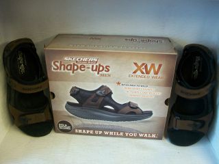 MENS SKECHERS SHAPE UP SANDALS STYLE NAME RELAXER COLOUR BROWN/BLACK 