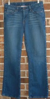LEVIS RED TAG 553 JEANS SIZE 8M W 32 MID RISE BOOT DISTRESSES LEATHER 