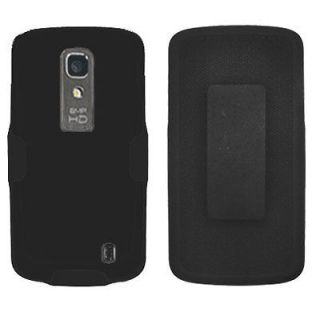For LG Optimus True HD LTE P936 P935 Case Black Cover + Holster Belt 