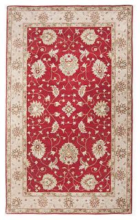 Antique Red Hand Tufted Traditional Wool Floral Area Rug 9X12 Sale