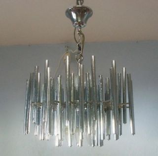 mid century 60 s sputnik chrome ceiling lamp from germany