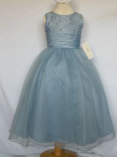 New Little Girl Easter Party Pageant Wedding Formal Dress Perry Blue 