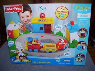 Fisher Price Little People Pop N Surprise Train Set HTF NEW IN BOX