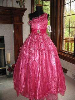 Lil Anjali 1017 Sparkling Fuchsia Little Girls Pageant Gown 14