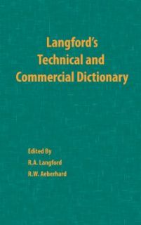 Langfords Technical and Commercial Dictionary 1952, Hardcover