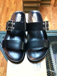 mephisto samanta black leather womens sandal 42 12 new